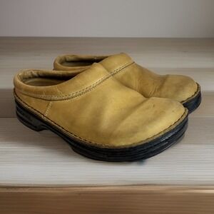 Birkenstock Clogs Alton 38 L7 M5 Leather Tan Natural Neutral Mules Shoes Minimal